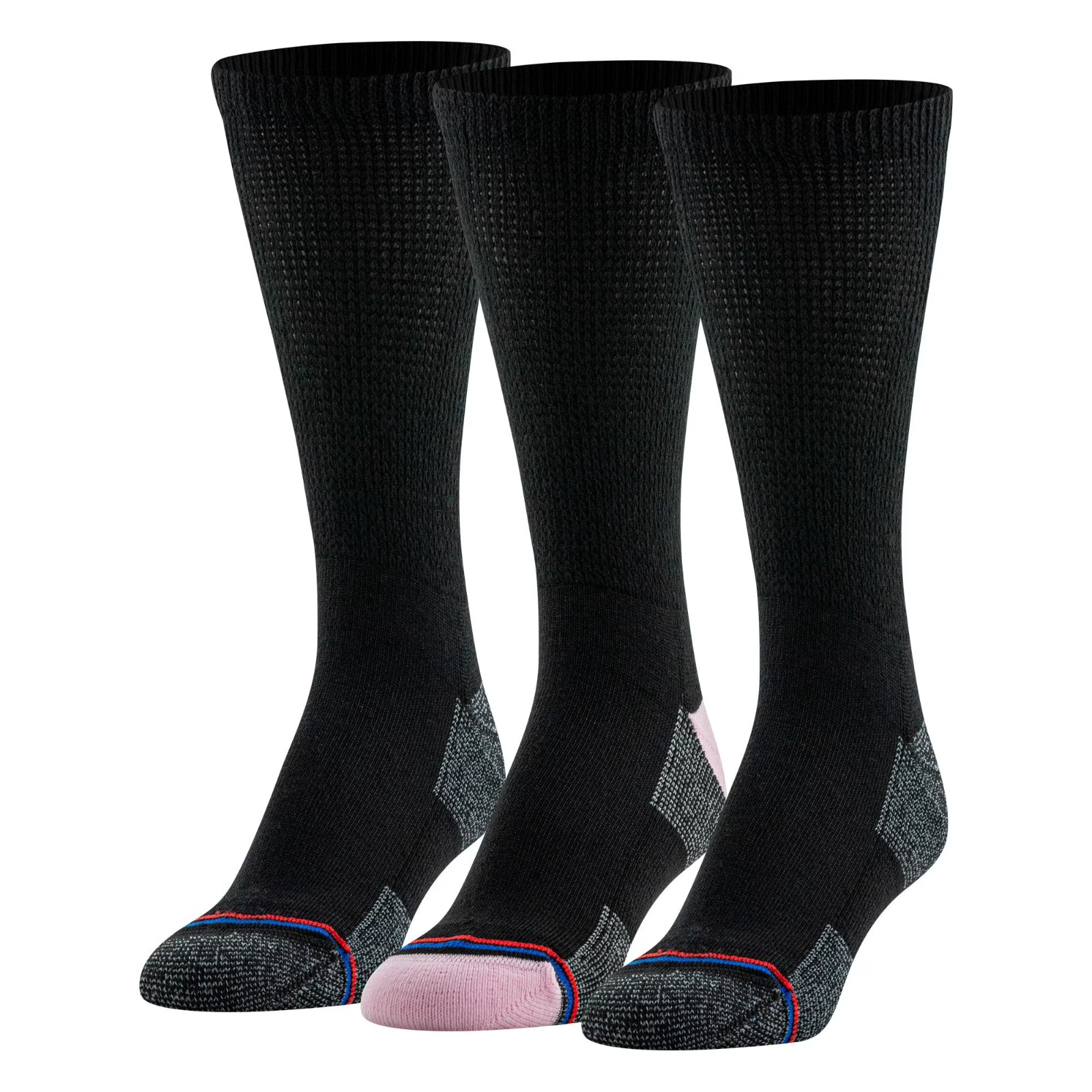 MediPeds Womens Cushioned Non-Binding Crew 3 Pair Size 6-10