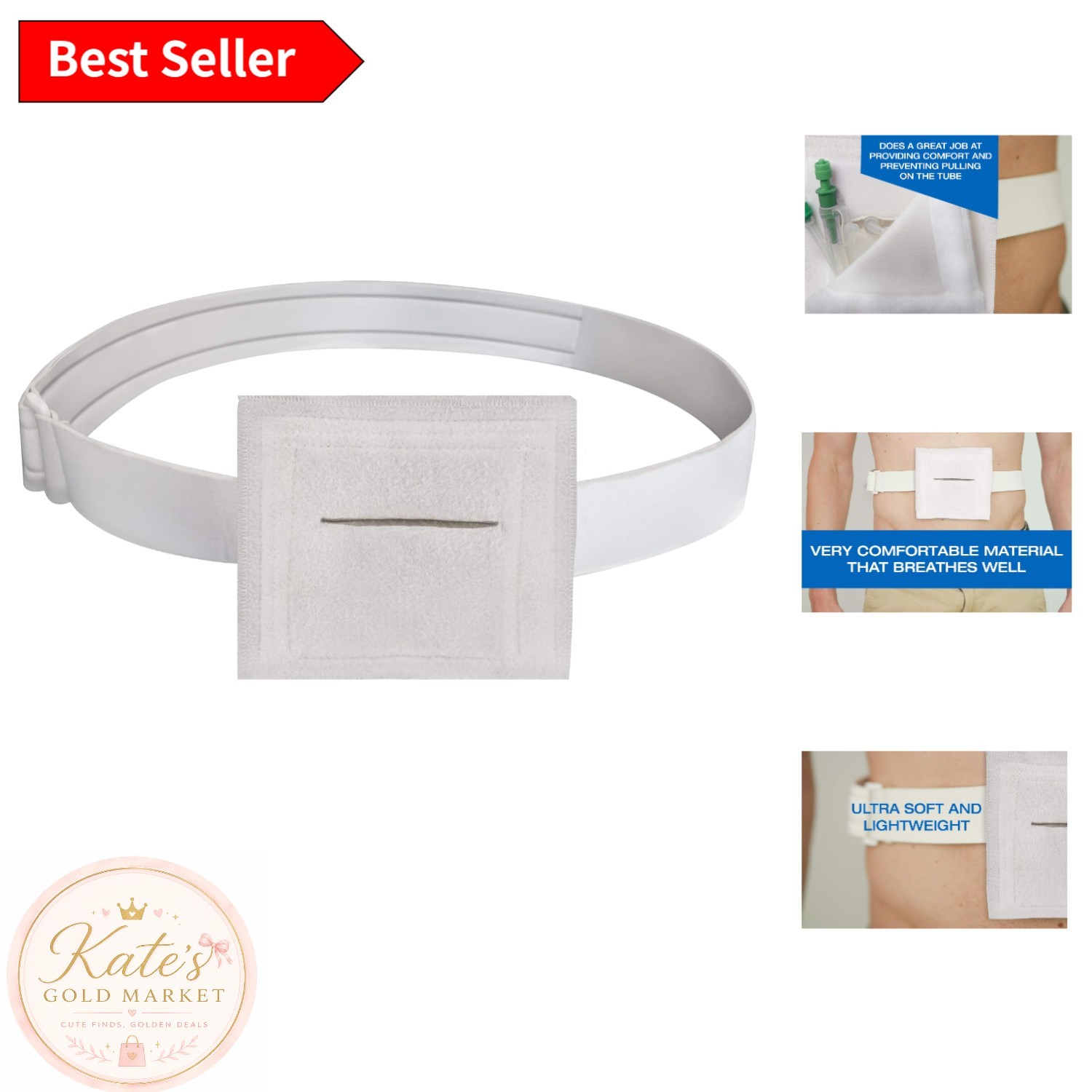 Comfortable XL G Tube Holder Belt – Adjustable Pouch for Medical Feeding Tubes