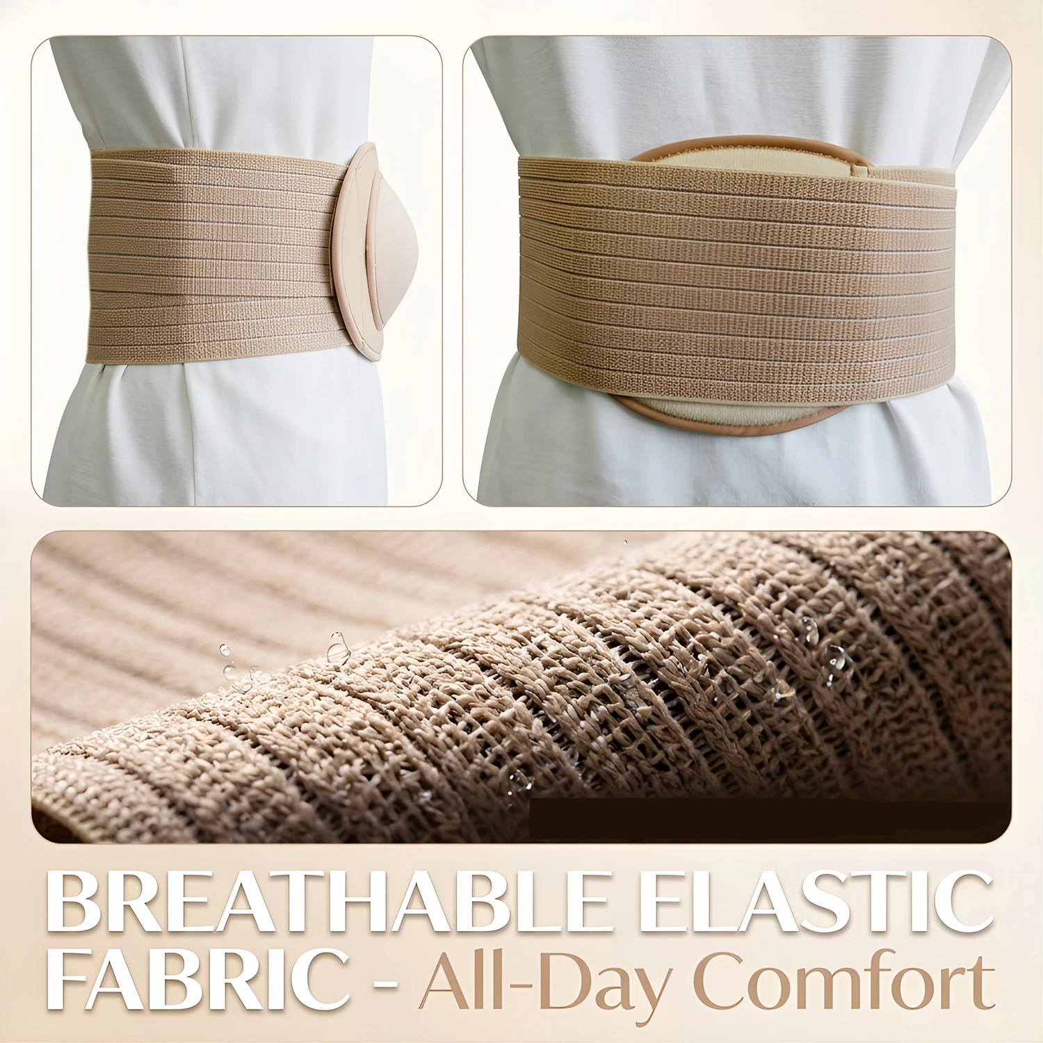 Umbilical Hernia Belt,Abdominal Support Binder with Compression Pad,For Navel Ve