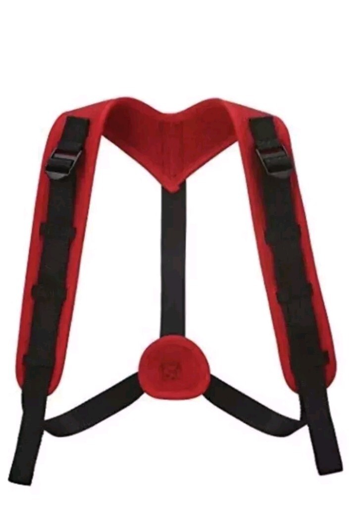 Enerbodi Back Posture Corrector Unisex Black/Red Upper Back Straightener Brace