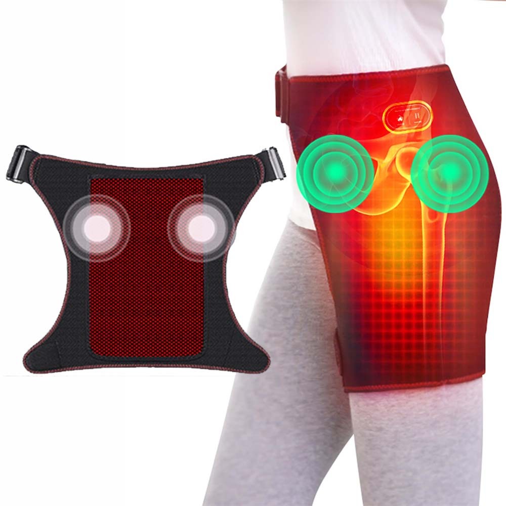 USB Heated Massage Waist Hip Support Brace Heating Pad for Sciatica Pain Re…