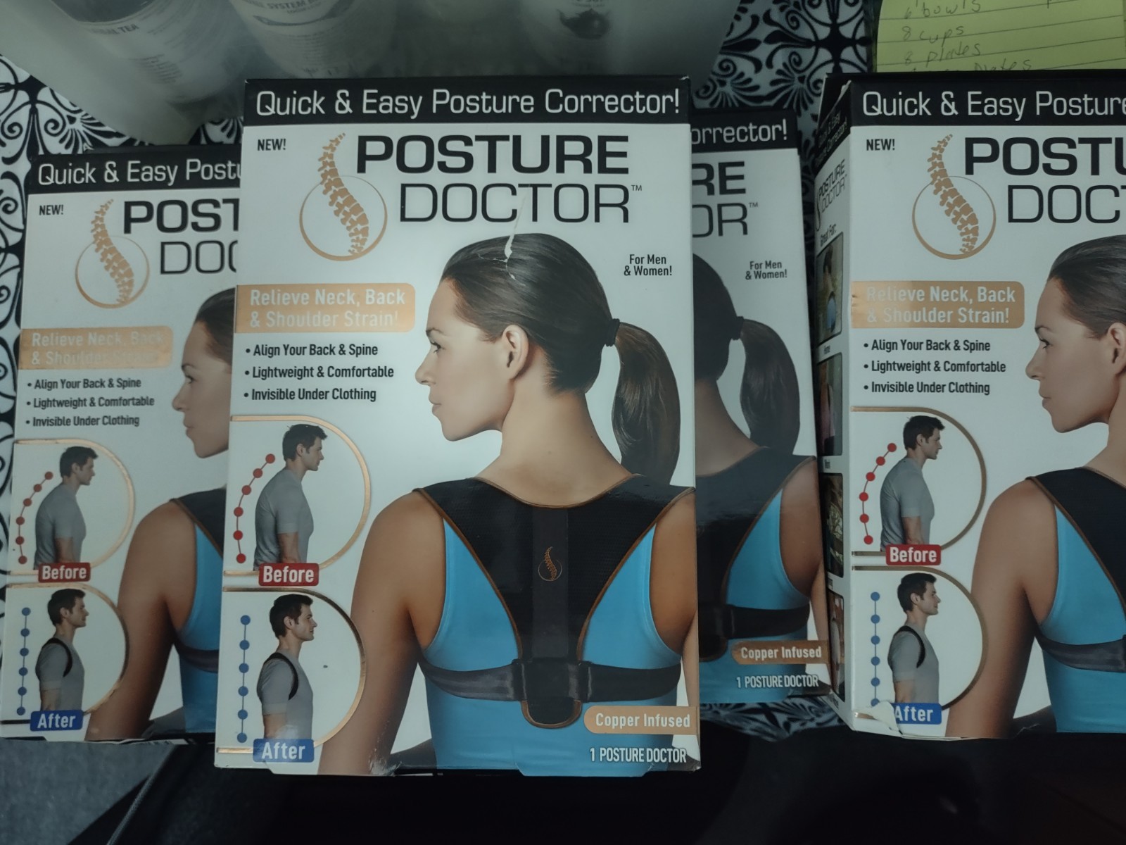4-Posture Doctor Quick & Easy Posture Corrector Black Copper Infused
