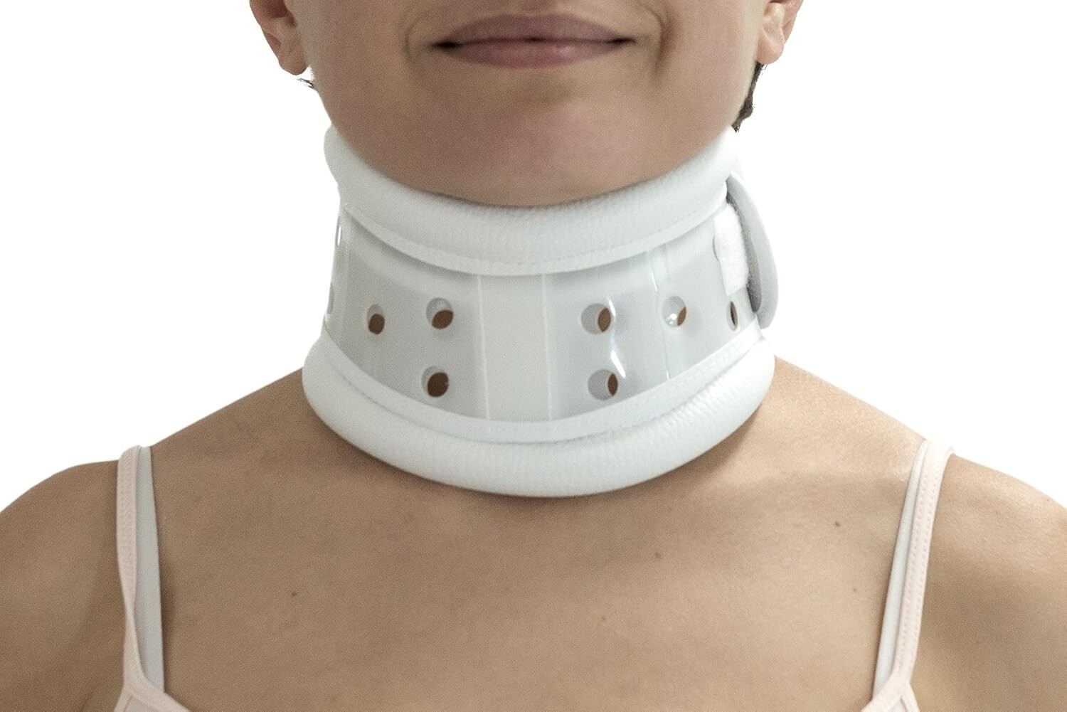Lightweight Rigid Plastic Cervical Collar Large for Pain Relief