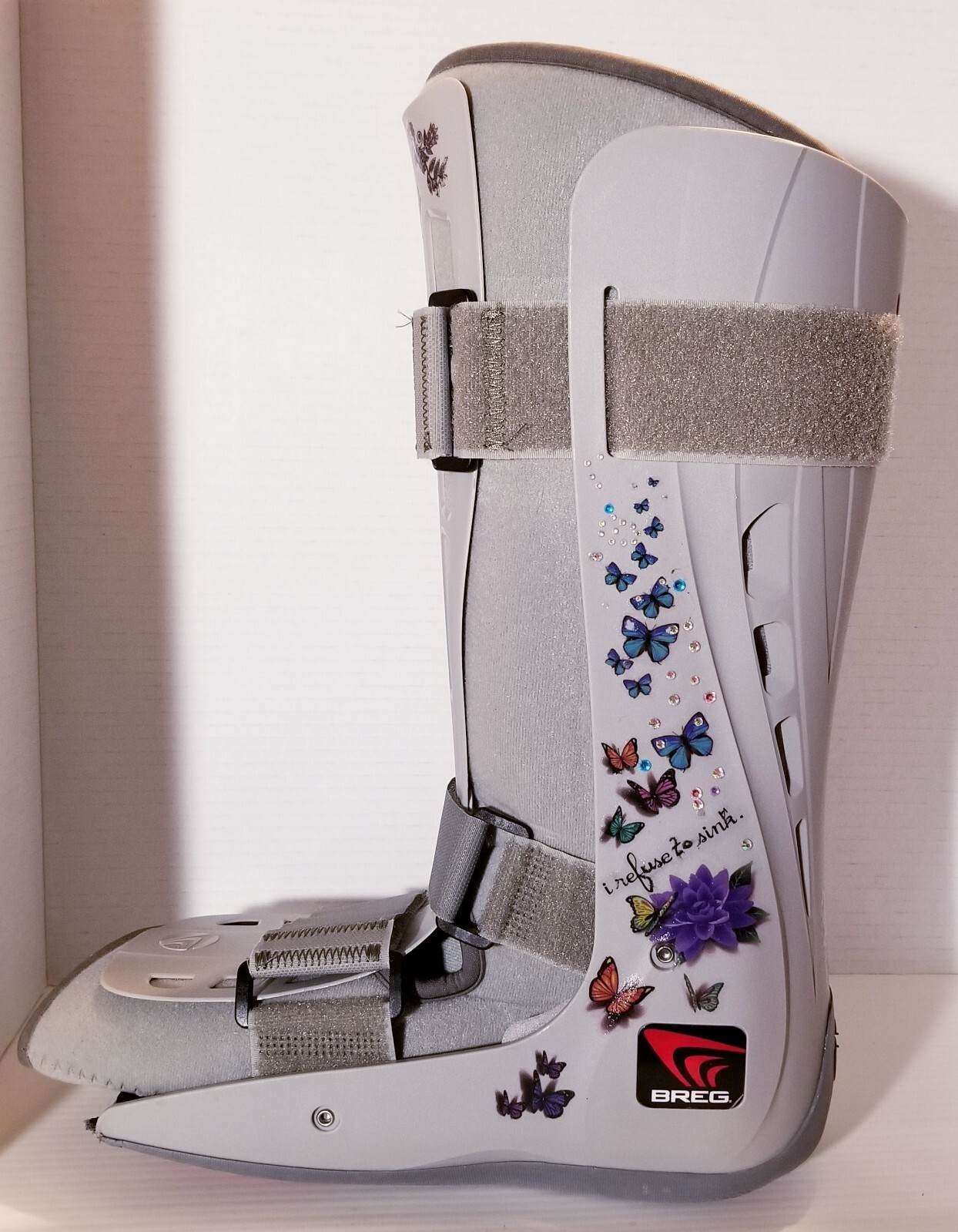 BREG Tall Full Shell 2 Strap Boot Brace Cast Size L Complete with Bag!