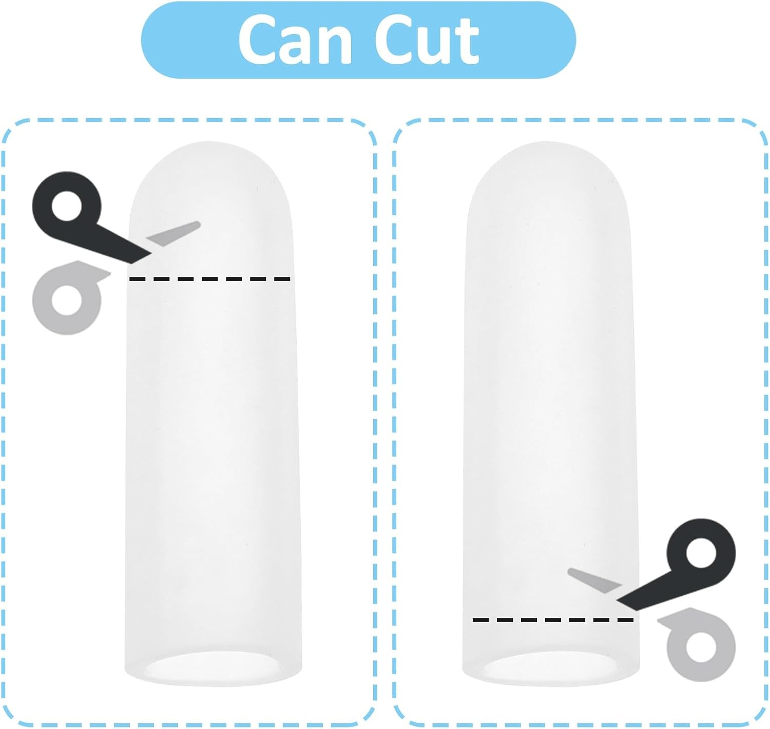 Gel Finger Cots, 10 PCS Gel Finger Protectors Finger Caps Silicone Fingertips Pr
