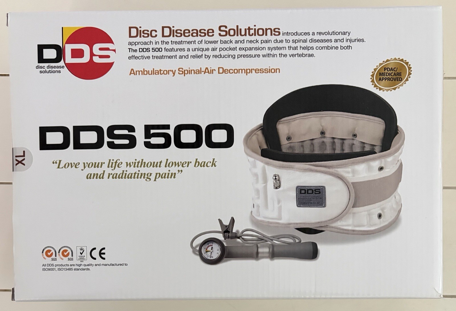 DDS500 Ambulatory Spinal-Air Decompression Brace PDAC Medicare Approved NH3-1198