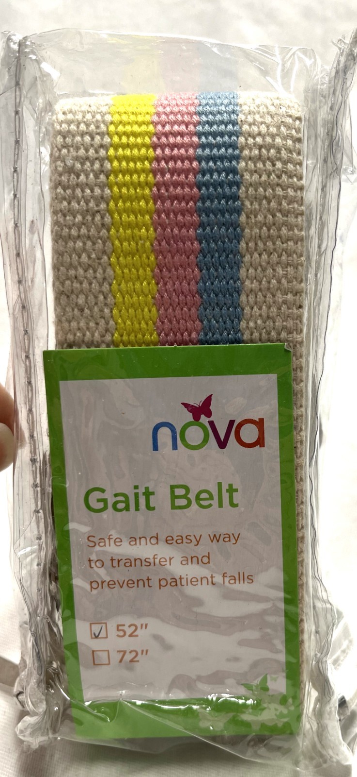 Nova Gait Belt- PAstel Stripe