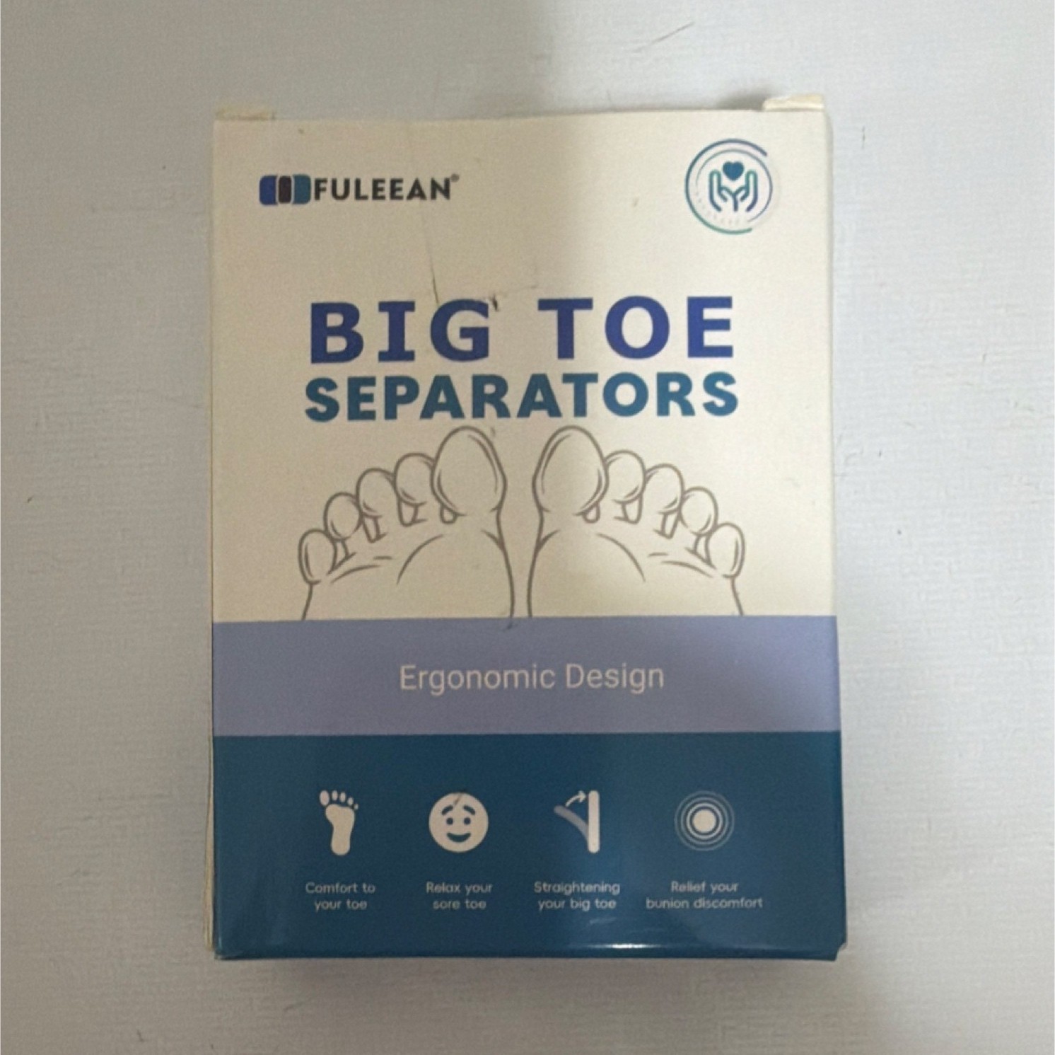 FULEEAN Big Toe Separators Gel Toe Spacer Ergonomic White XS-40 X004YKAY6D