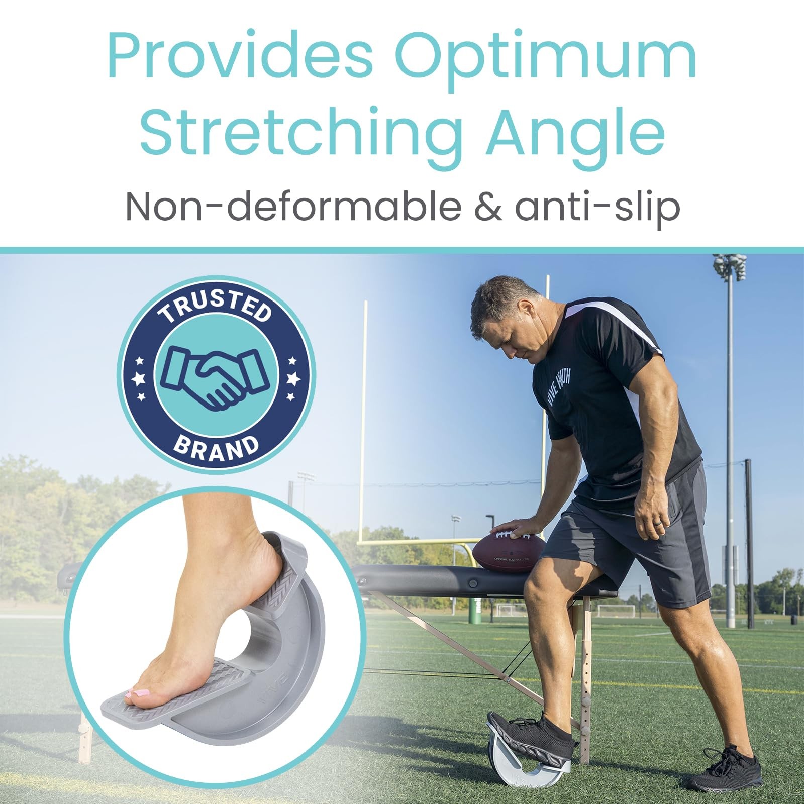 Vive Foot Rocker – Calf Stretcher for Achilles Tendinitis, Standard, Gray