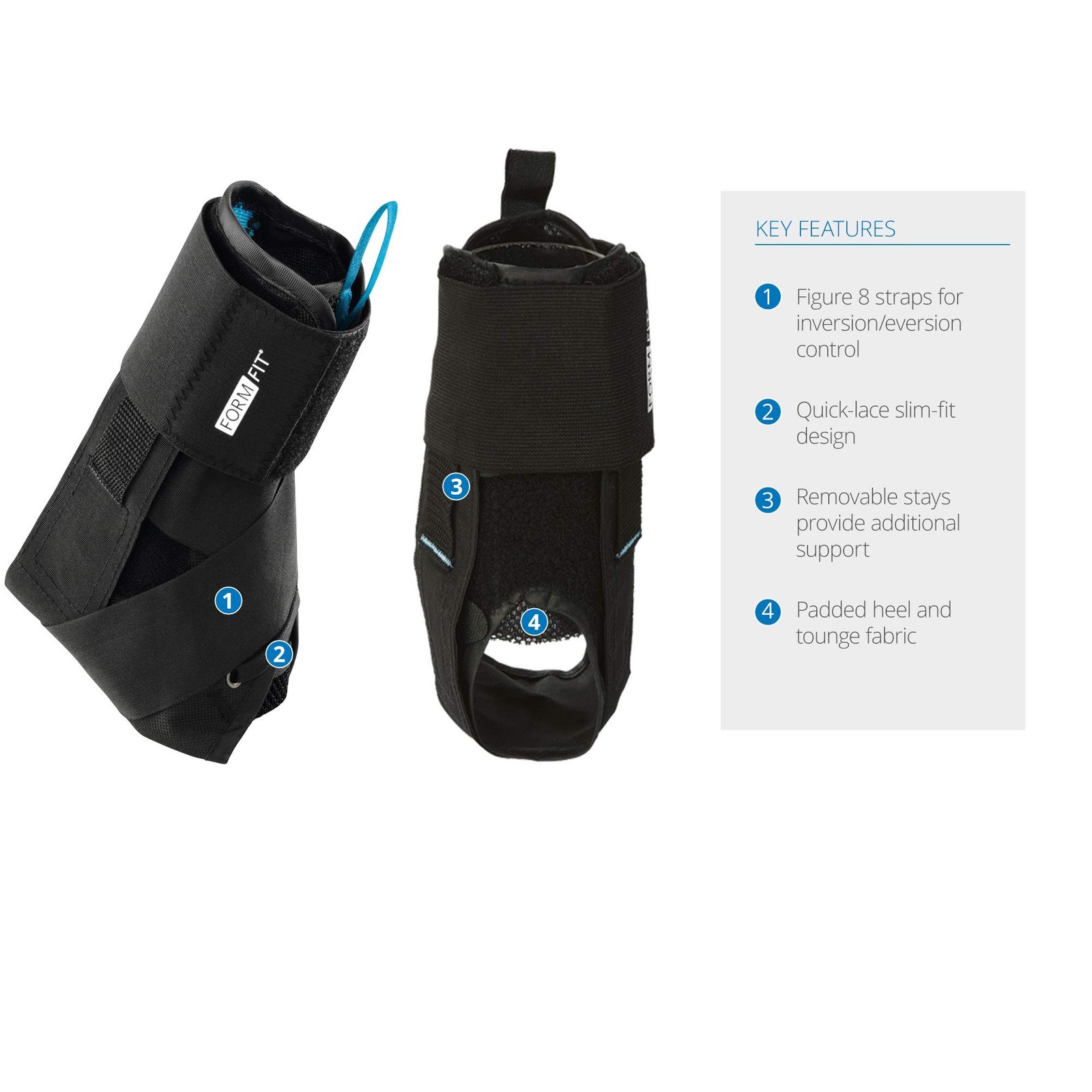Ossur FormFit Ankle Brace with Speedlace & Figure 8 Straps | Single Pull Clos…