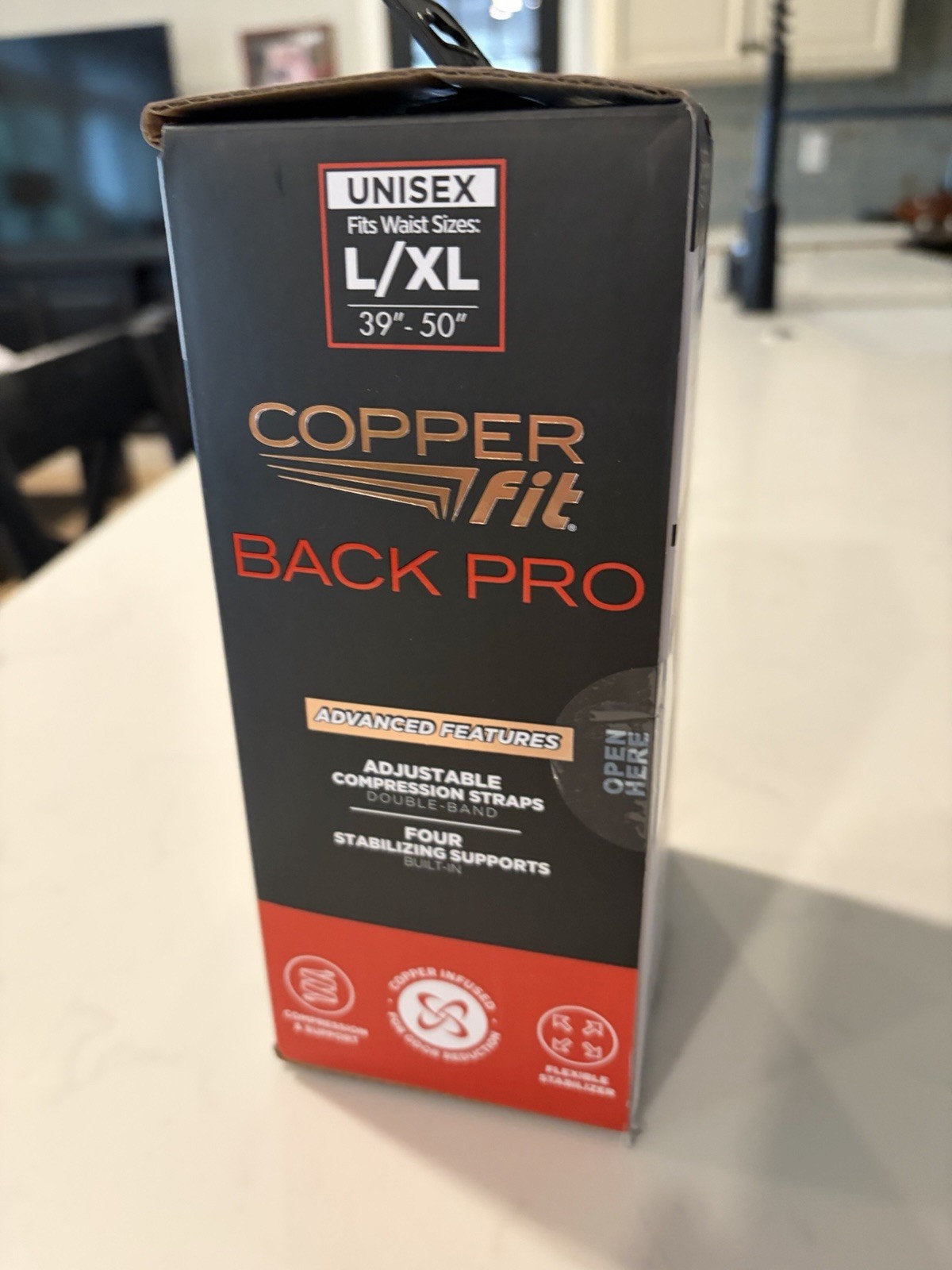 Copper Fit Back Pro Compression Support Belt L XL 39–50 New in Box