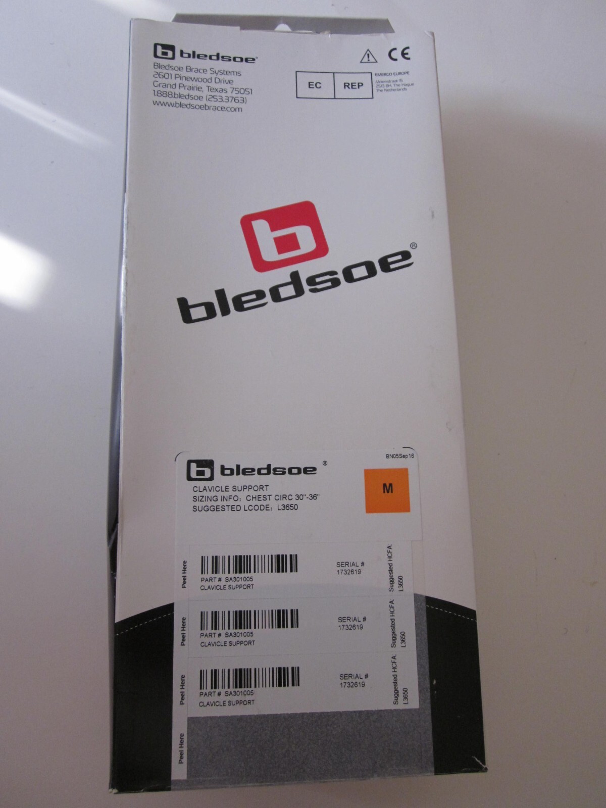 Bledsoe Clavicle Support – Medium