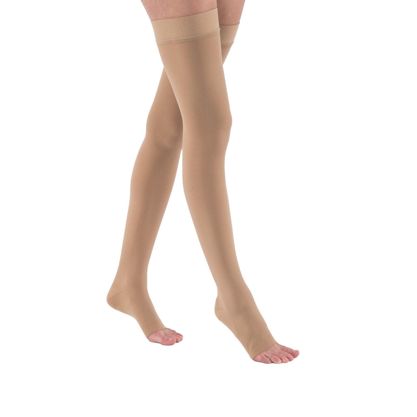 Medium Beige Gradient Compression Leg Sleeves for Swelling and Circulation Su…