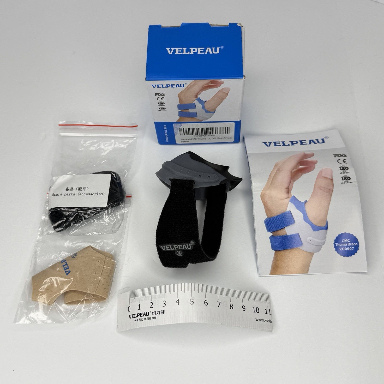 Velpeau CMC Thumb Brace Joint Support Splint Brace For Left Hand Size Small New