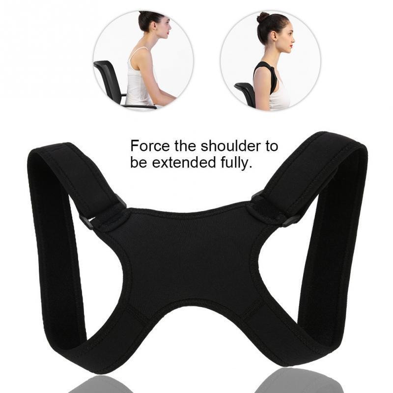 Adjustable Posture Corrector Low Back Support Shoulder Brace Belt for Men Women