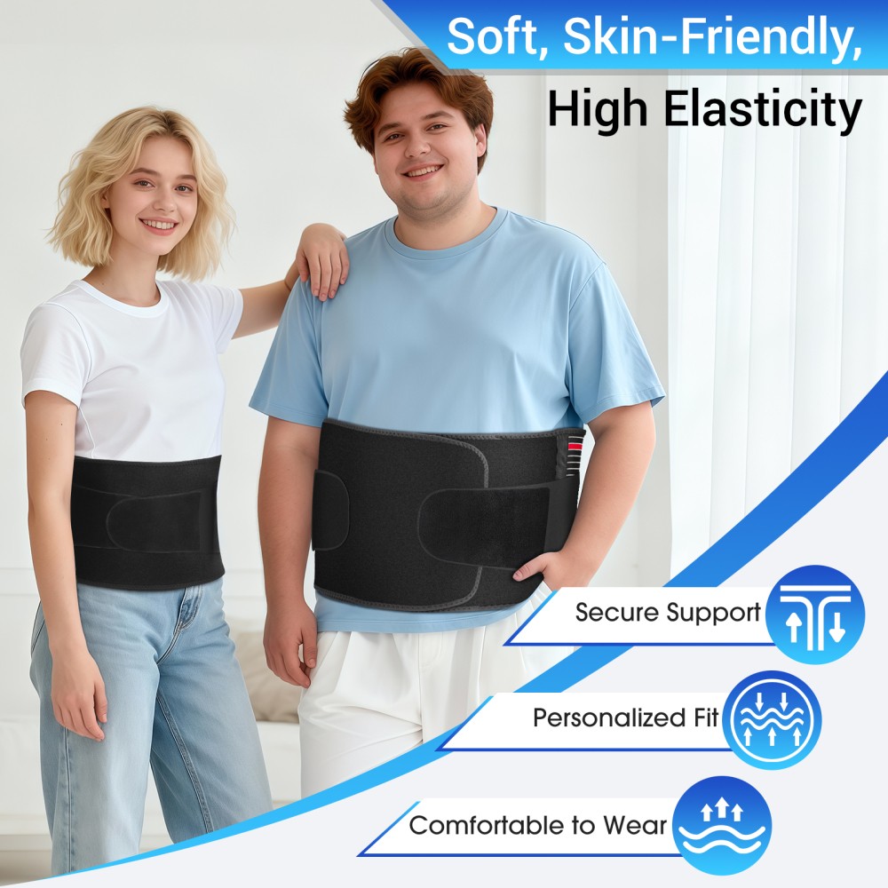 1/2x Hernia Truss Belt Pad Separate Compression Strap Adjustable Front-Wear Gift