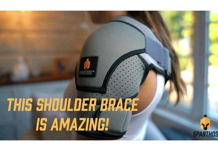 ****Sparthos Shoulder Brace/Adjustable Support Sleeve for Torn Rotator Cuff,
