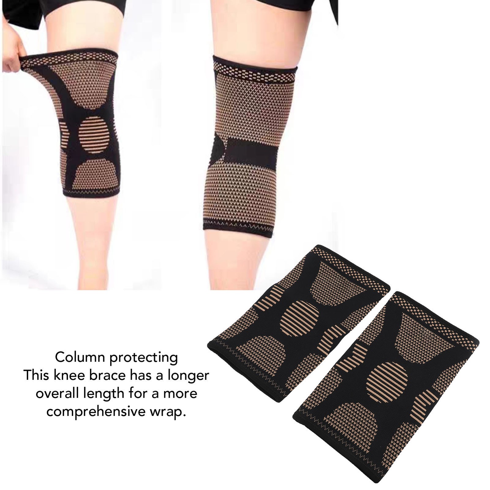 Compression Knee Brace For Women And Men Four Side Elastic Nylon Knitted Kne DSO