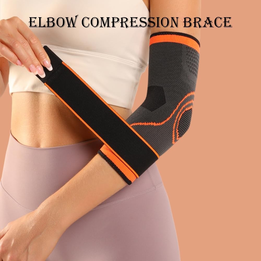 2 PCS Elbow Compression Sleeves Elbow Brace for Tendonitis Arm Compression Sl…