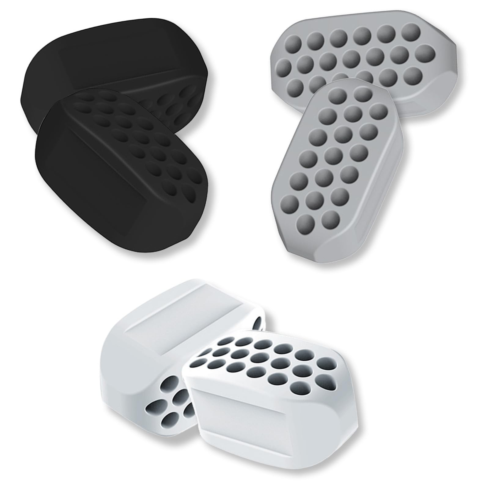 Jawline Exerciser for Man and Woman 3 Resistance Levels (6 pcs) BPA Free Silicon