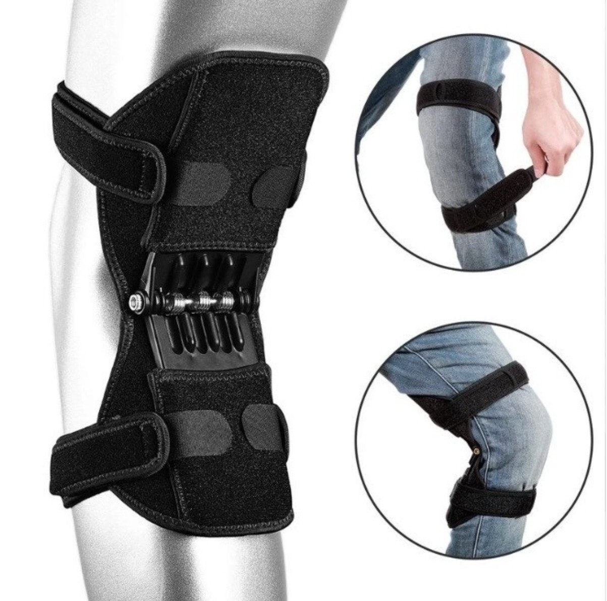 Adjustable Heavy Duty Knee Brace Support with Spring System Joint Pain Relief