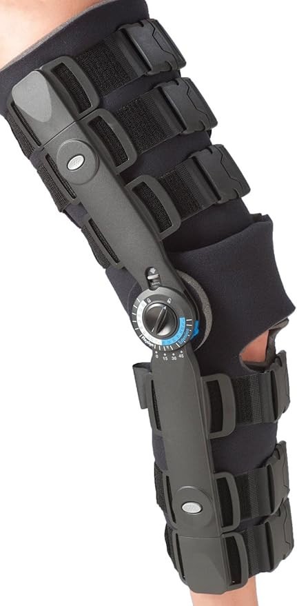 Rolyan Defender Post-Op Knee Brace Premium Regular Hinged ACL MCL Meniscus New