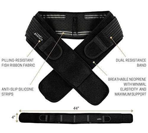 Sacroiliac Hip Belt for Sciatica Relief | Pelvic & Lower Back Pain Support, Blac