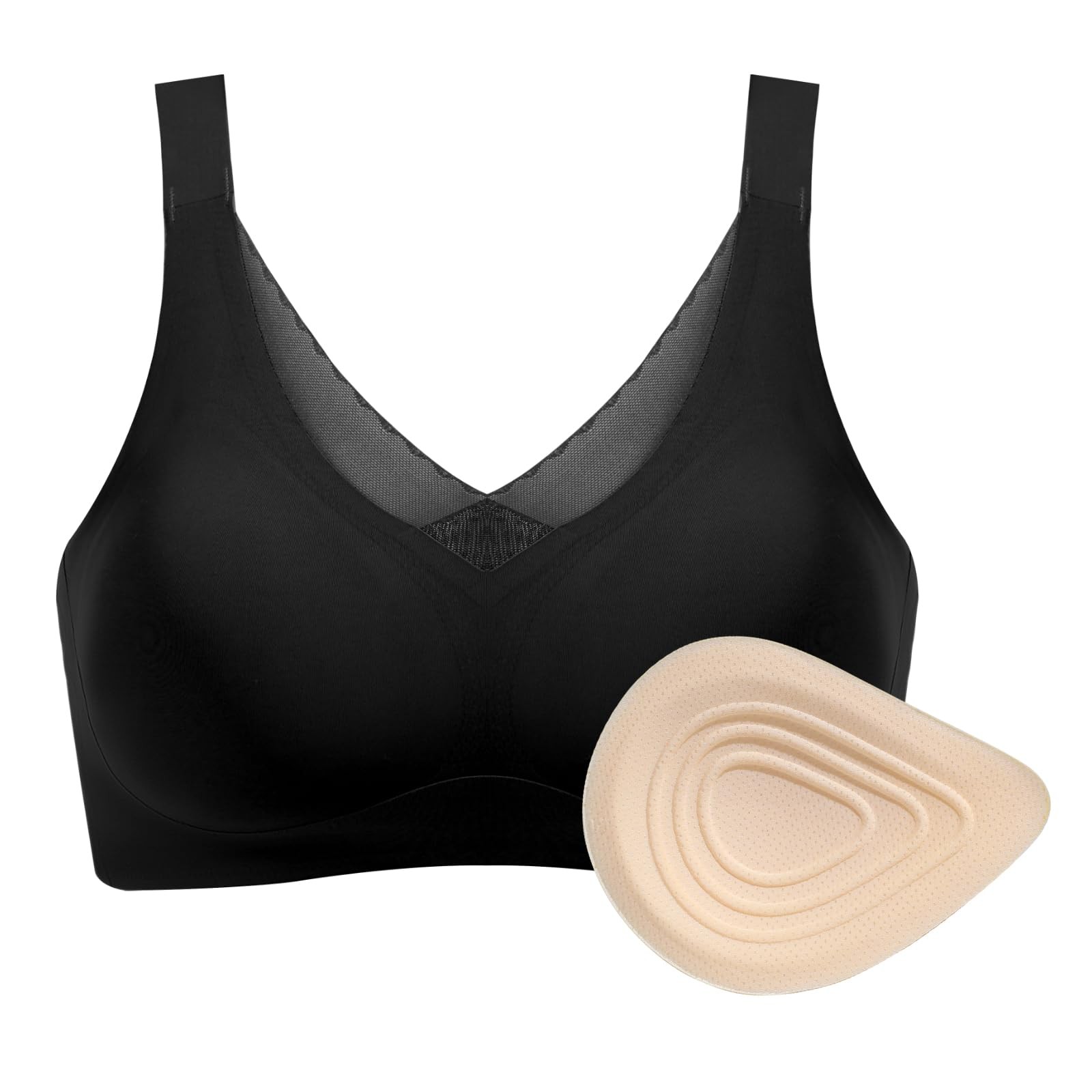 Seamless Post-Surgery Bra for Women, Pocket Mastectomy Bras for Breast Prosth…