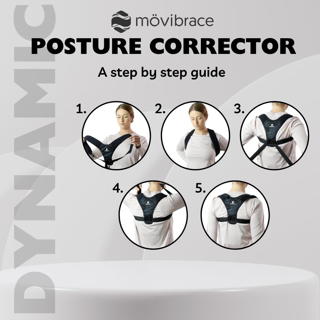 Movibrace Posture Corrector Back Support Brace – Adjustable Shoulder Support