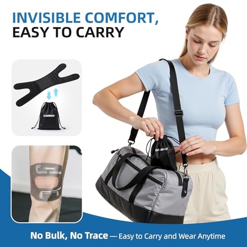 Patella Tendon Support Knee Brace for Women & Men, Adjustable Knee L/XL Black