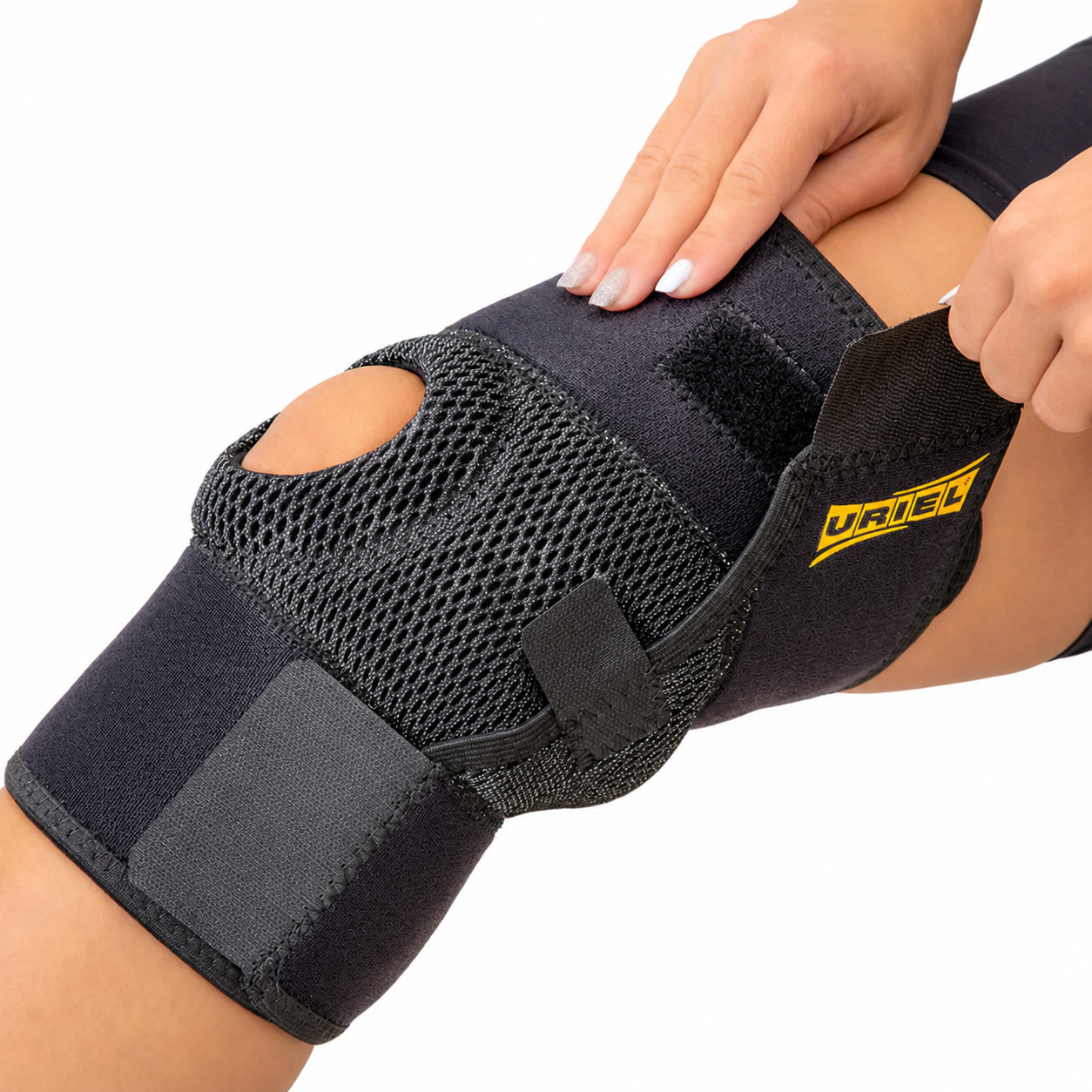 Lot of 50 Uriel Neoprene Knee Brace w/ Patella Opening – Adjustable S–L – Bulk