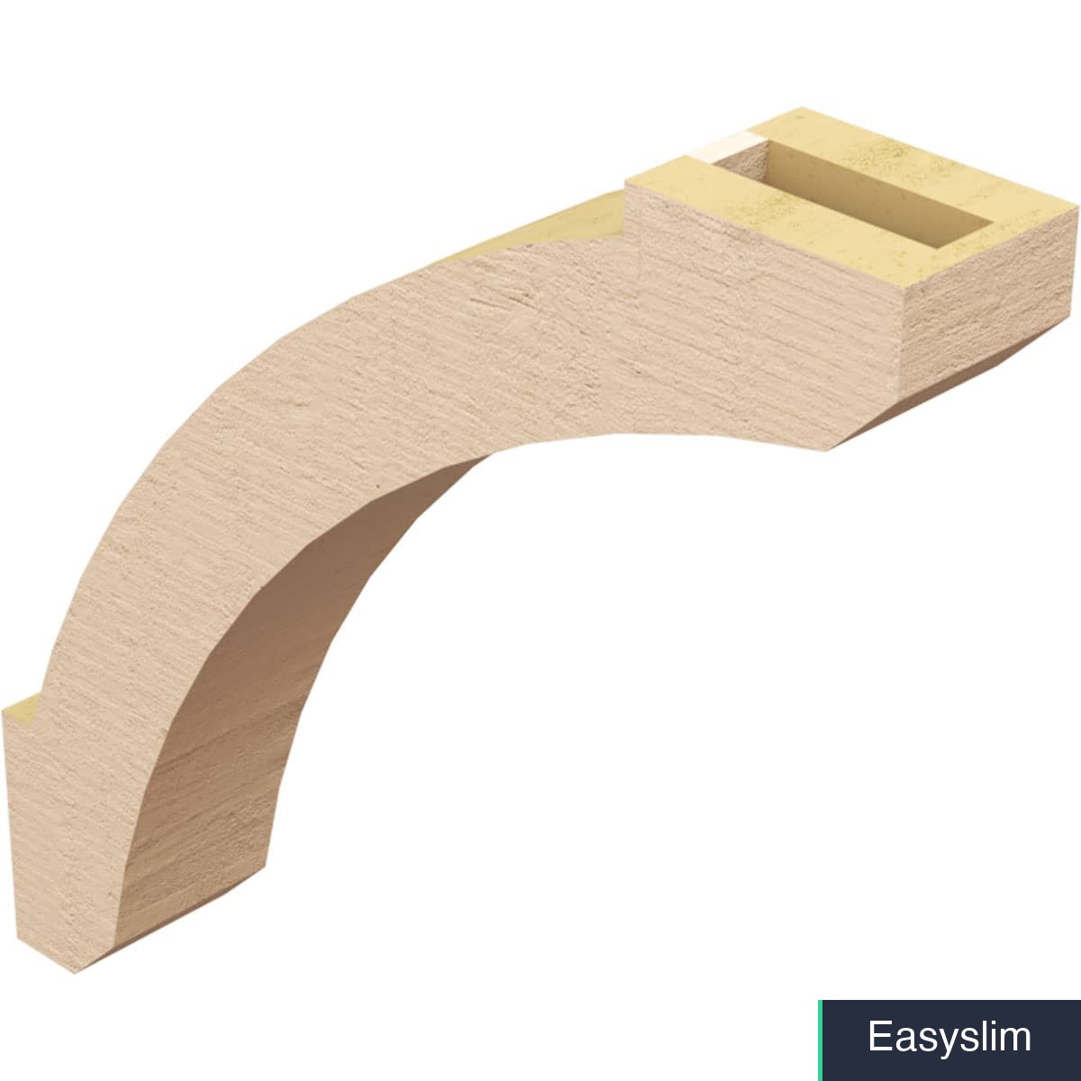 Knee Brace Faux Wood Urethane Primed Tan 3″W x 16″D x 16″H Molded
