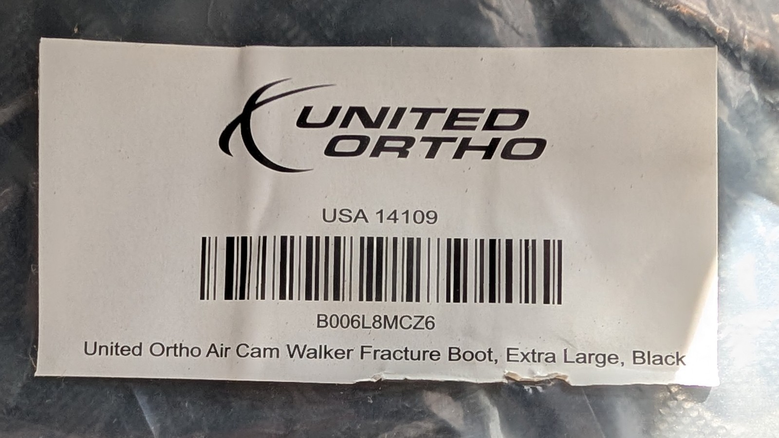 United Ortho Air Cam Walker Fracture Boot, Extra Large (XL), Black