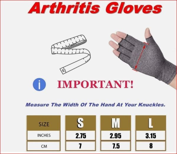 Copper Compression Arthritis Gloves Hand Wrist Support, Pain Relief Fingerless