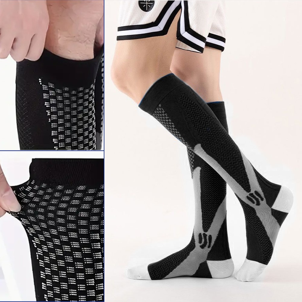 (3 Pairs) 20-30mmHg Compression Socks Calf Support Anti Fatigue Knee High Socks