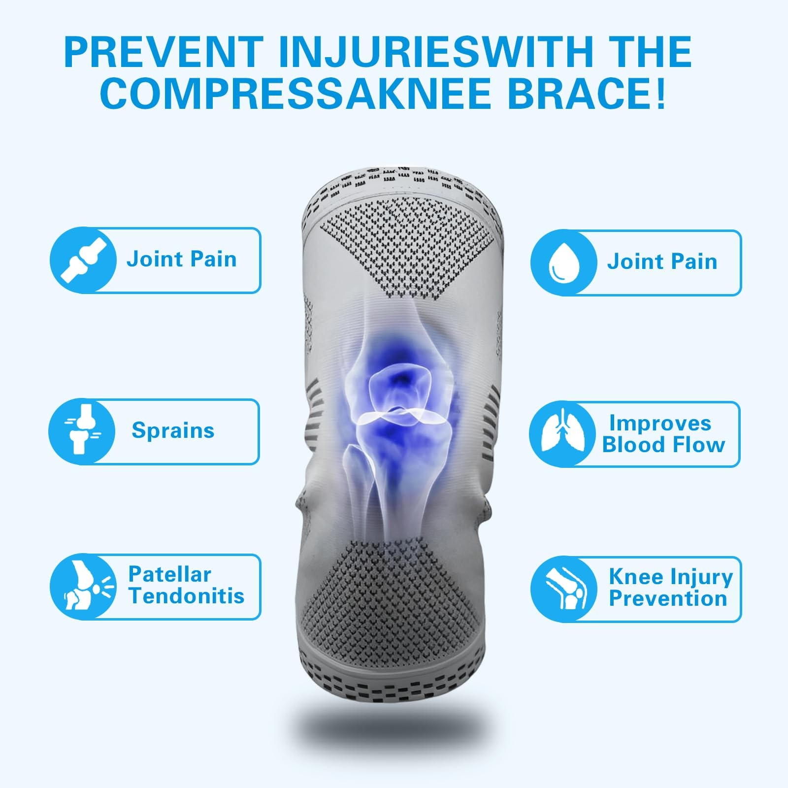 Compression knee sleeve Bamboo Knee Compression Sleeve bamboo knee sleeves fo…