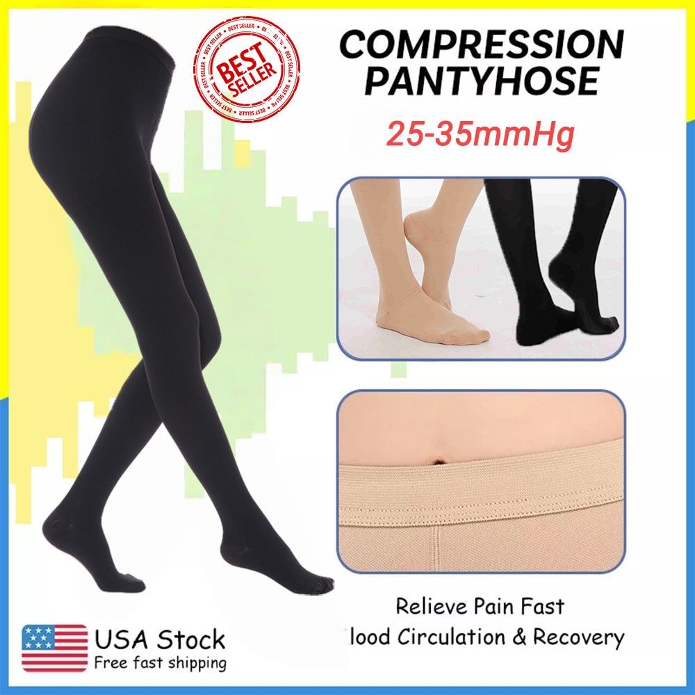 Pantyhose Compression Stockings Support Women Men Nurses Varicose Veins Medical
