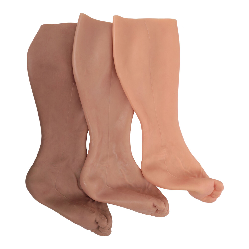 Highly Simulated Skin Artificial Silicone Prosthesis Foot Sleeve Leg Cover Scars