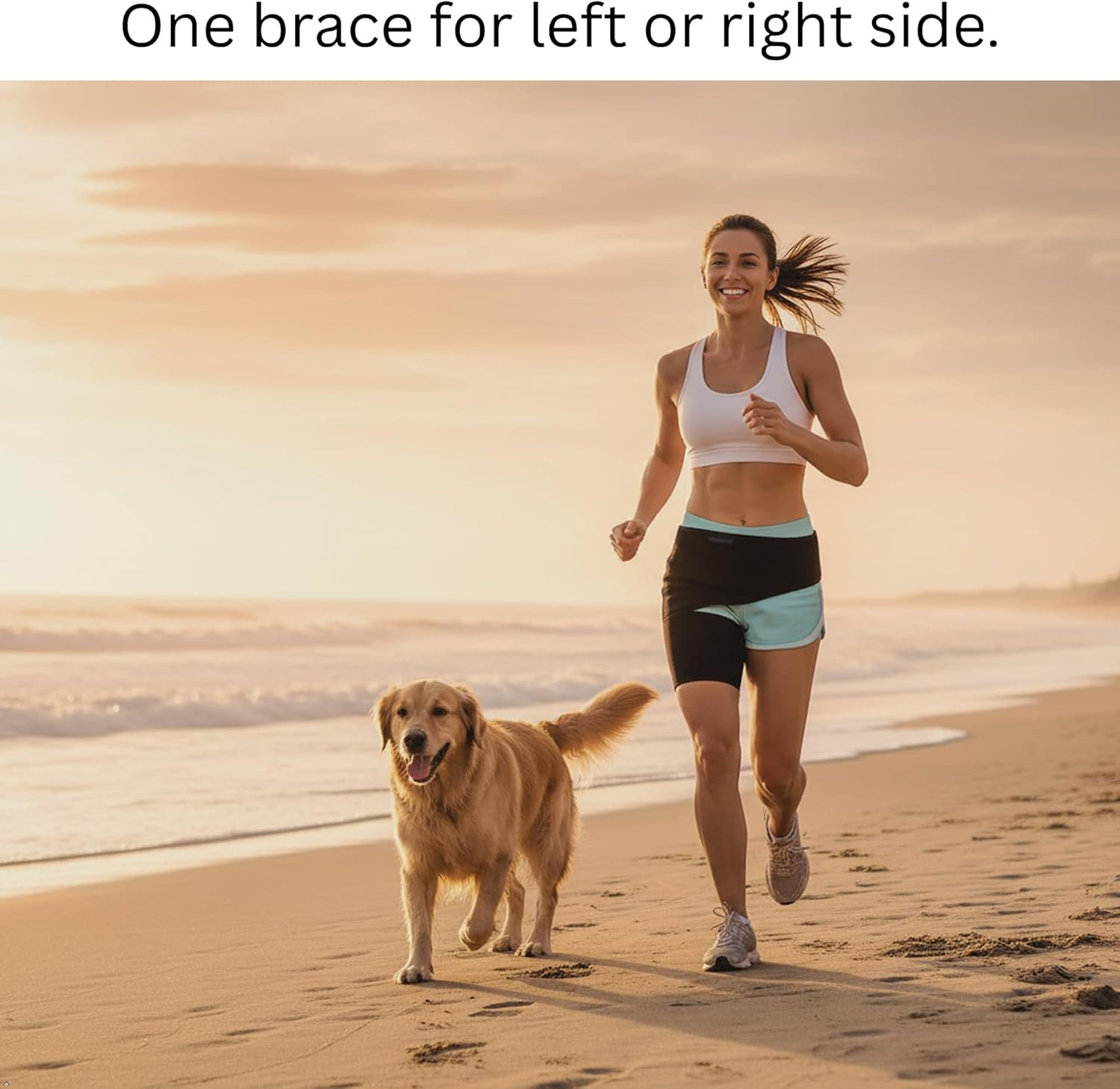 Hip Brace for Sciatica Pain Relief – Compression Support Wrap for Thigh Injury,