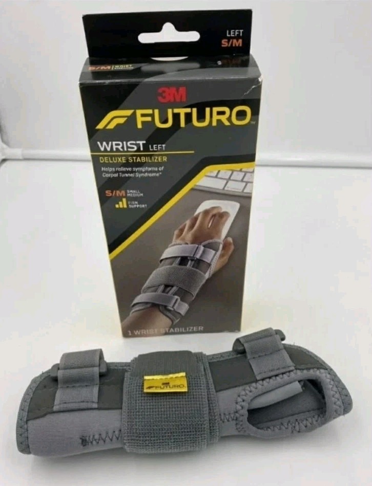 Futuro Wrist Deluxe Stabilizing Left Size S/M Firm Support New
