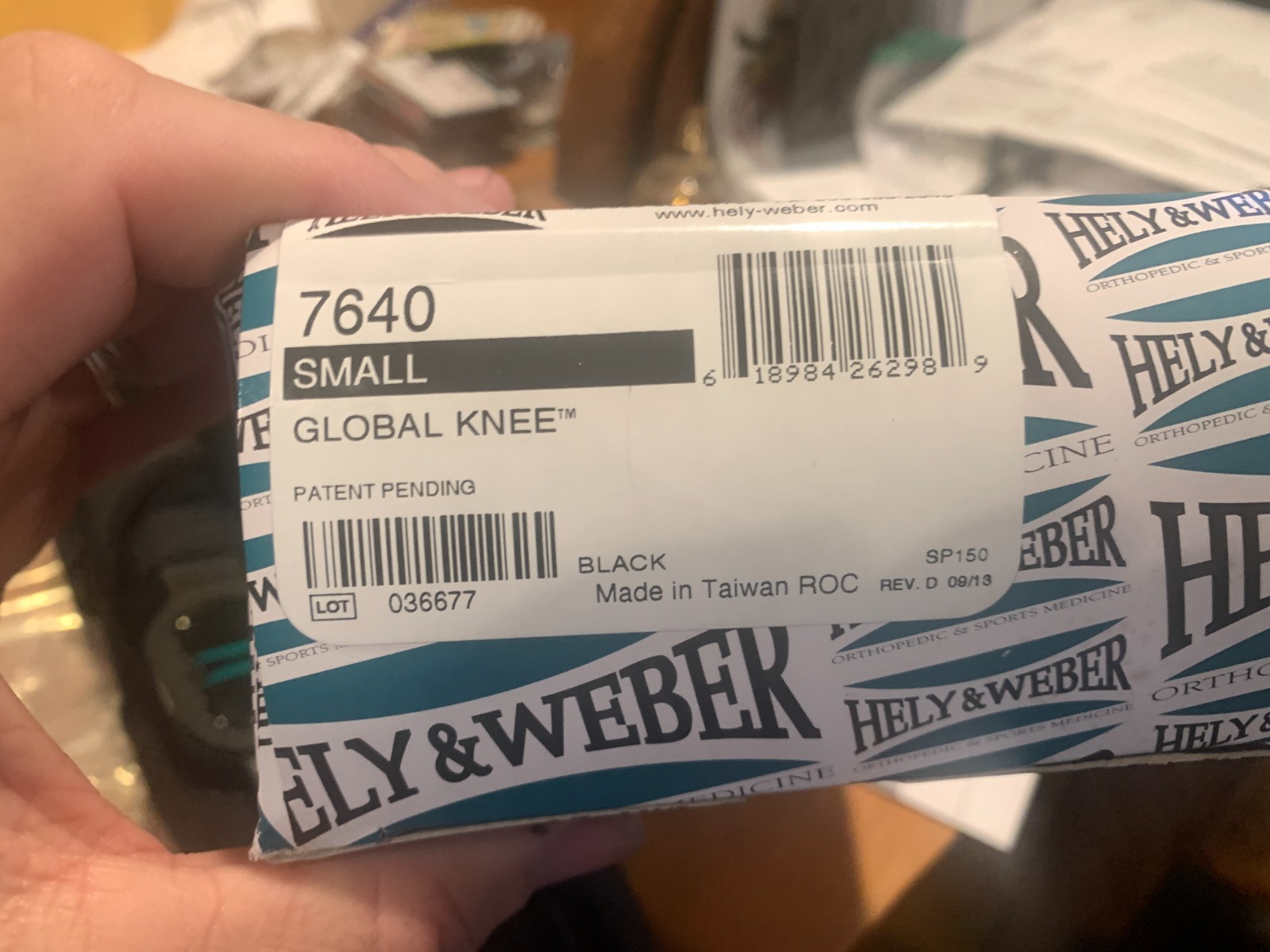 Hely & Weber Hinged Knee Brace “Global Knee” Model 7640, Small, Black, New!!