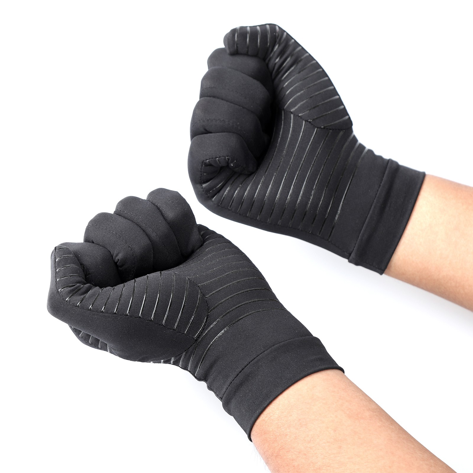 2Pairs Copper Compression Gloves Arthritis Joint Pain Relief Hand Support M/L/XL