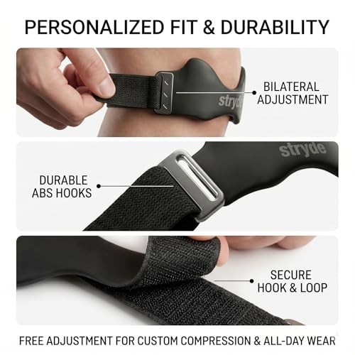 Stryde Precision Knee Strap – Premium Stryde Knee Strap with Silicone Lock-Po…