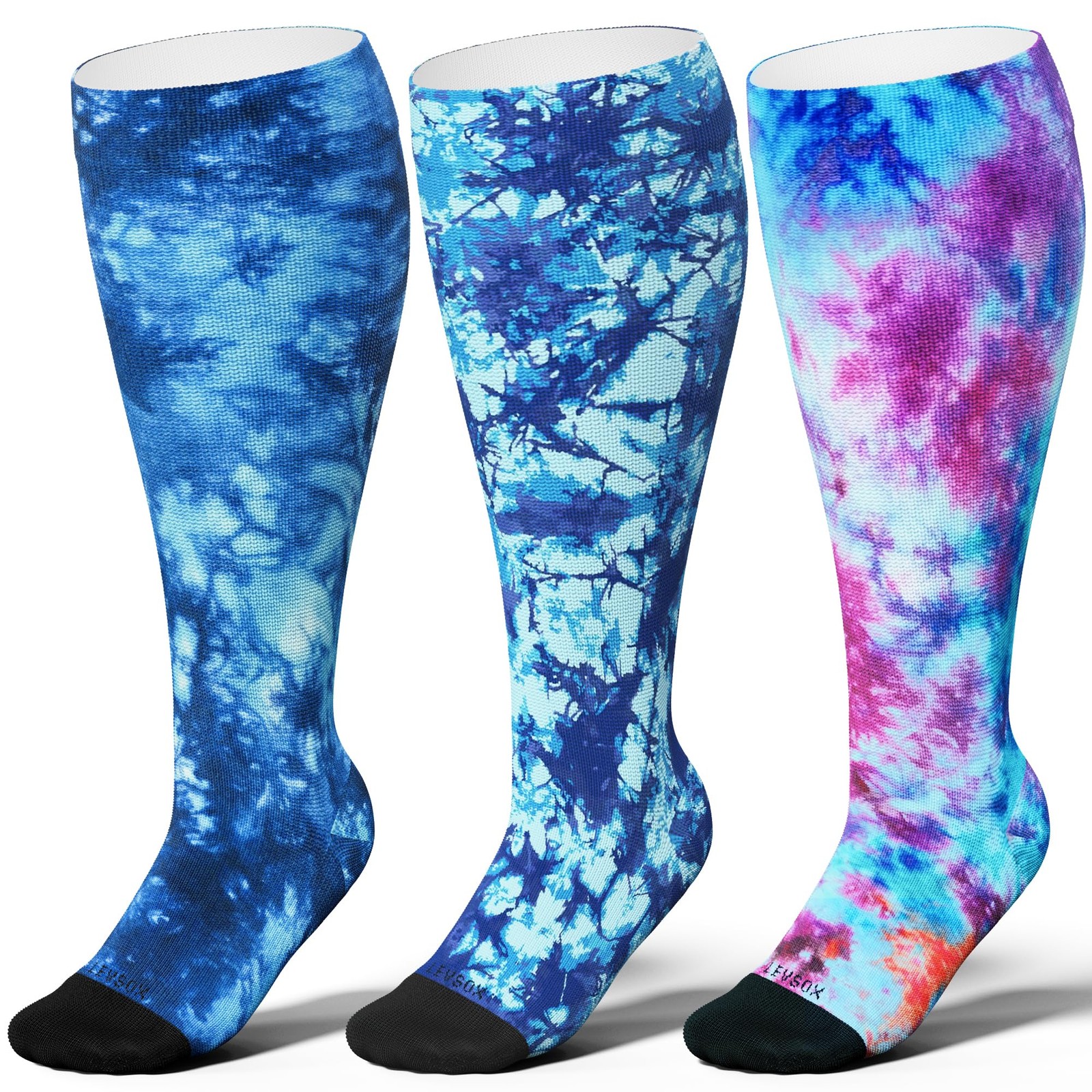 Plus Size Compression Socks Wide Calf Extra Large 15-20 mmHg Knee High