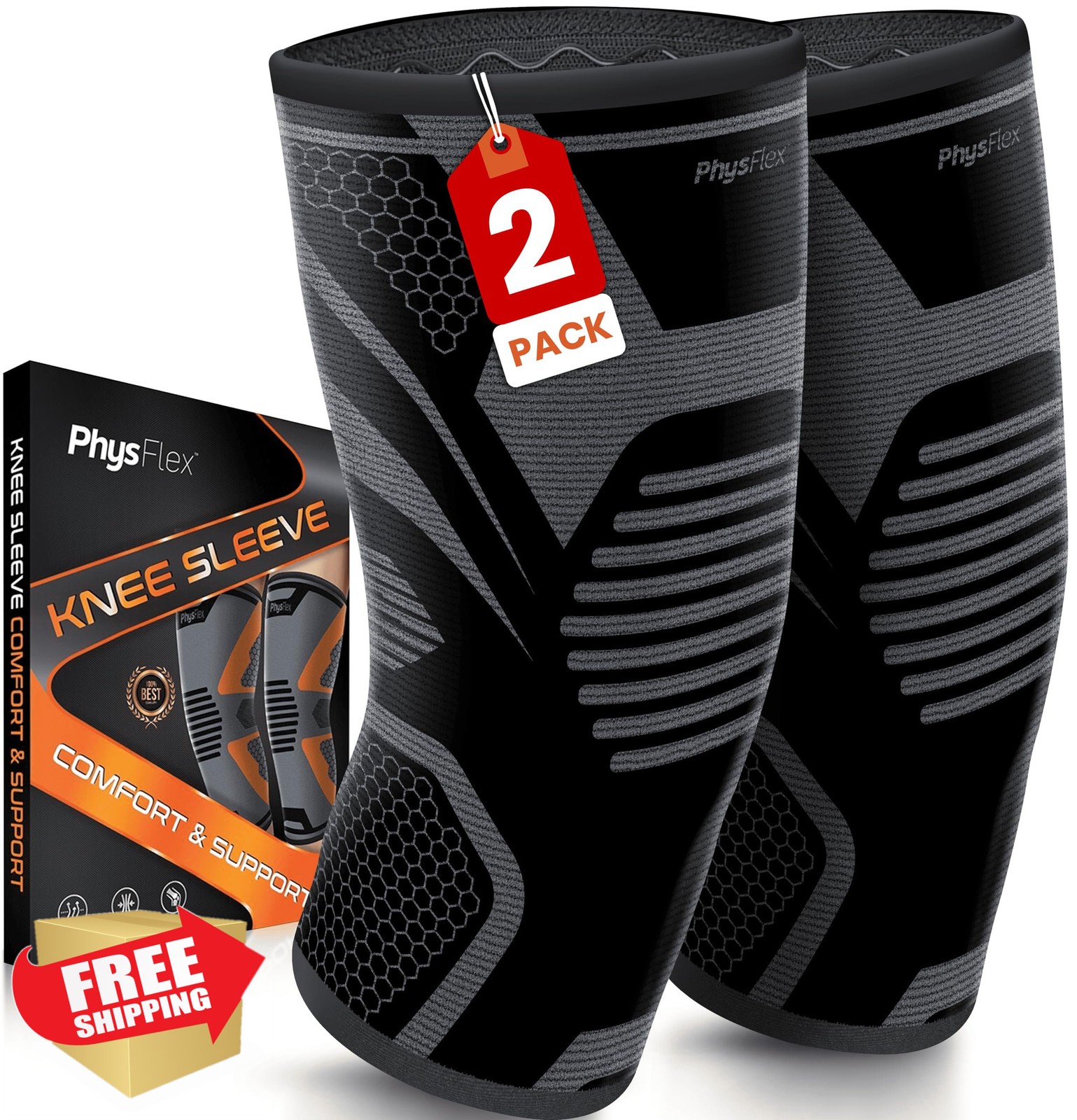 PhysFlex Knee Brace Black XL