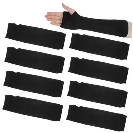 8PCS Soft Fabric Arm Cast Cover Elastic Hand Cast Socks for Splint | Black