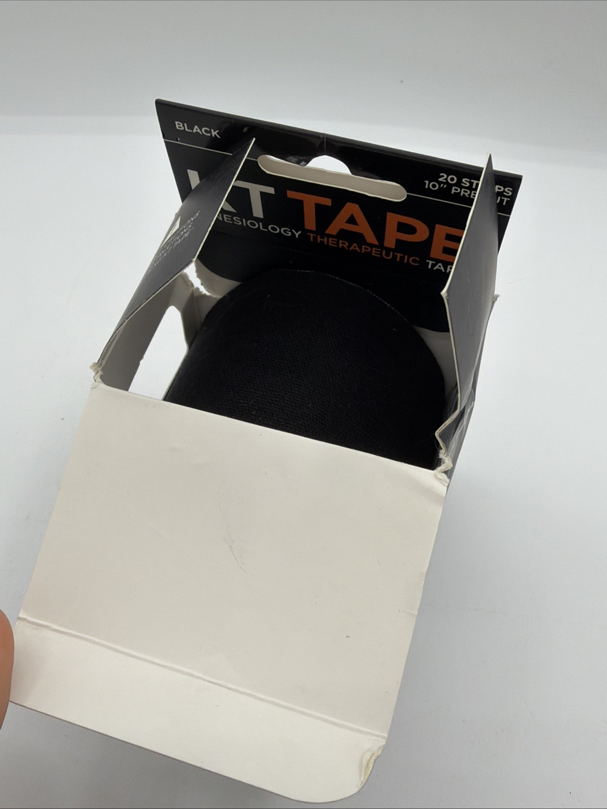 KT Tape Kinesiology Therapeutic Sports Tape, 20 Strips, 10″ Precut, Black (K43)