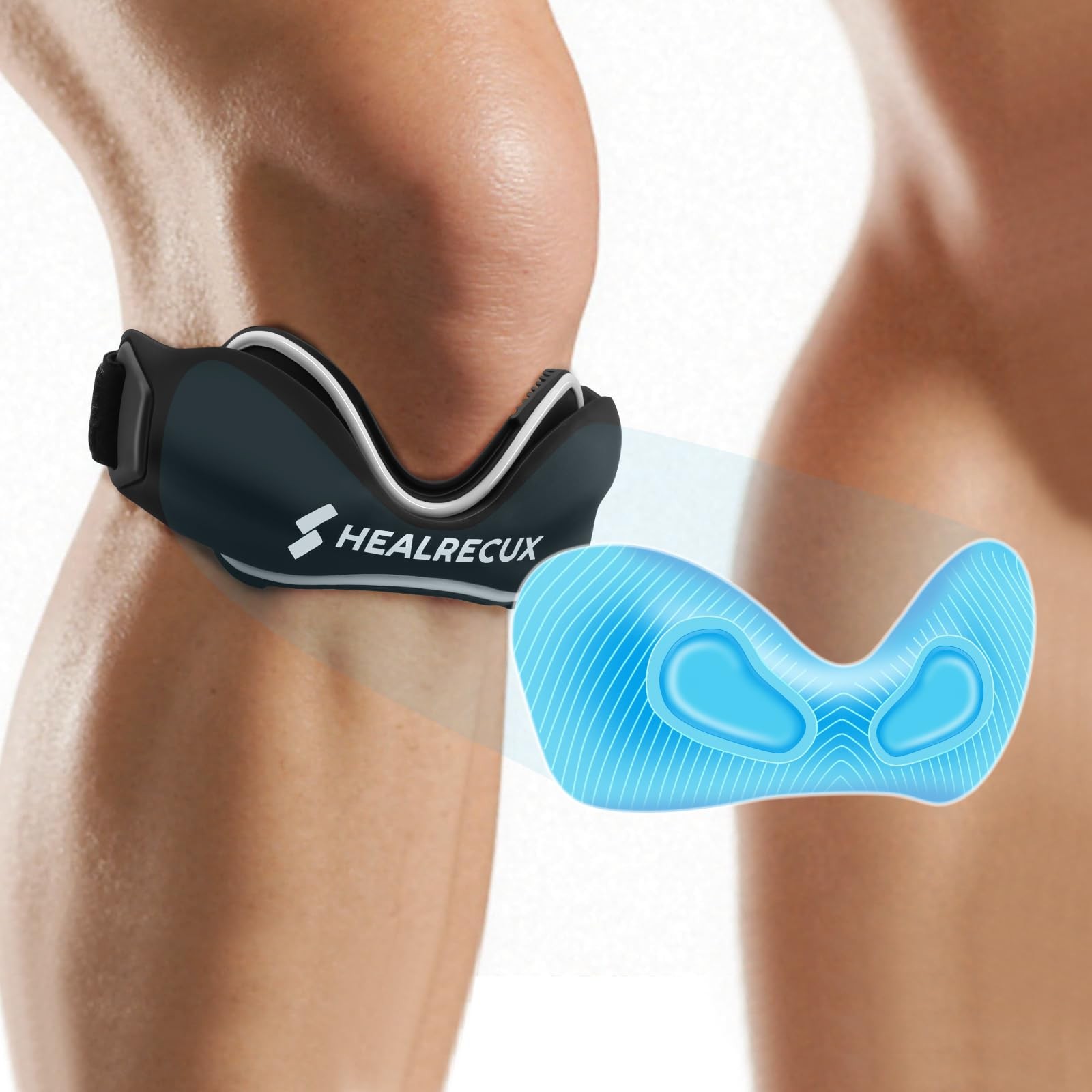 Patellar Tendon Support Strap, Silicone Patella Knee Strap, Non-Slip Patella …