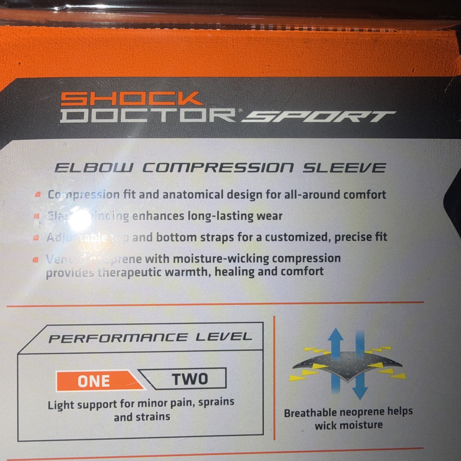 Shock Doctor sport Elbow Compression Sleeve small 8”-9.5” black buy 1 get 1 free