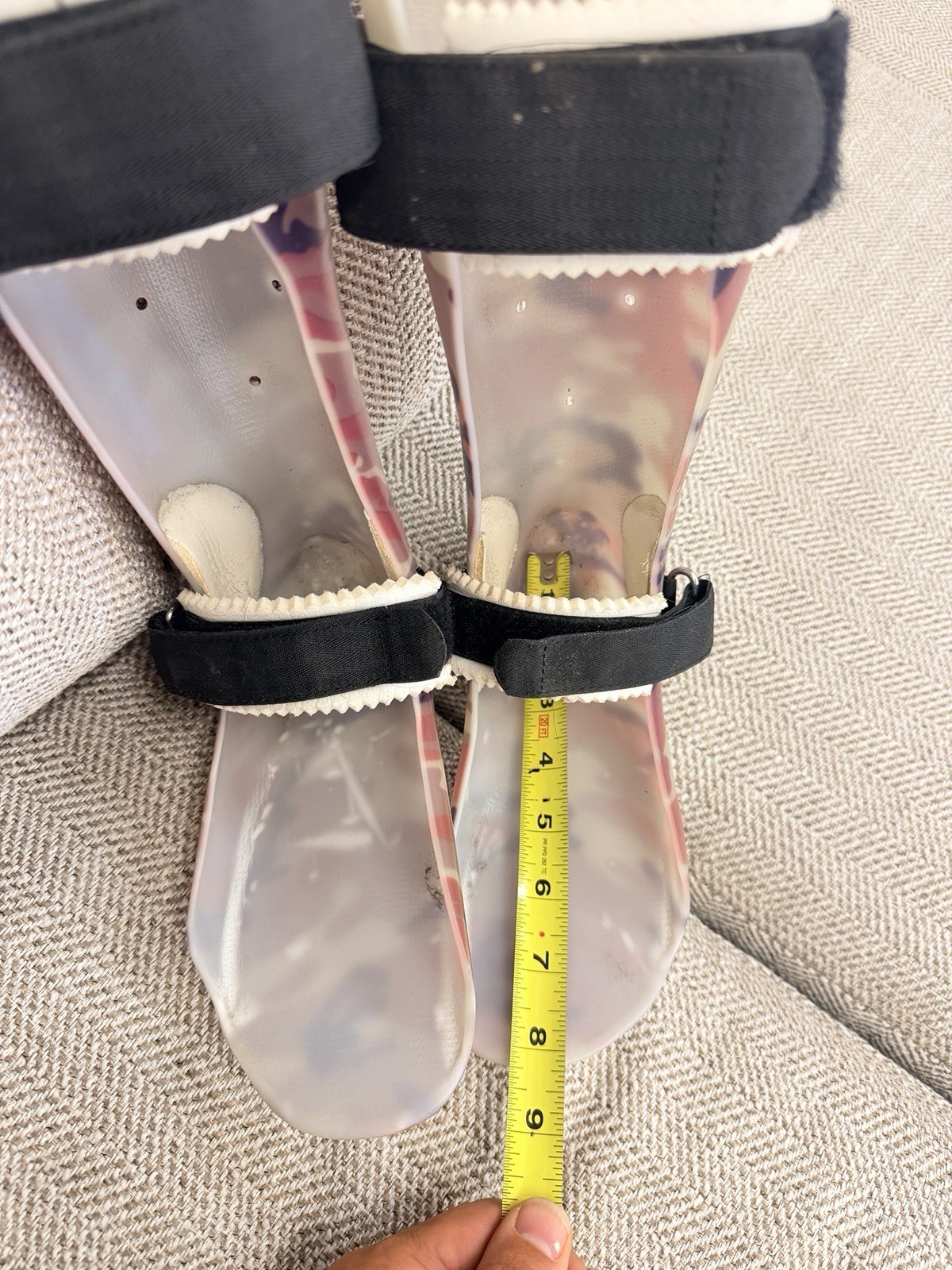 Childs AFO Orthosis Hard Plastic Foot Ankle Brace Set Right & Left Legs Pink Cam